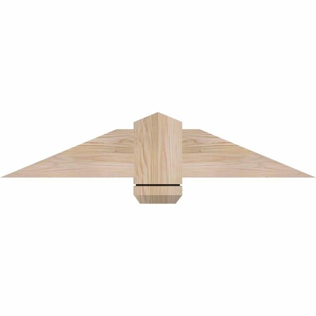 Ekena Millwork Eugene Smooth Timber Gable Bracket, Douglas Fir, 36"W x 7"H x 1 1/2"D x 5 1/2"F, 5/12 Pitch GBW036X07X0206EUG00SDF